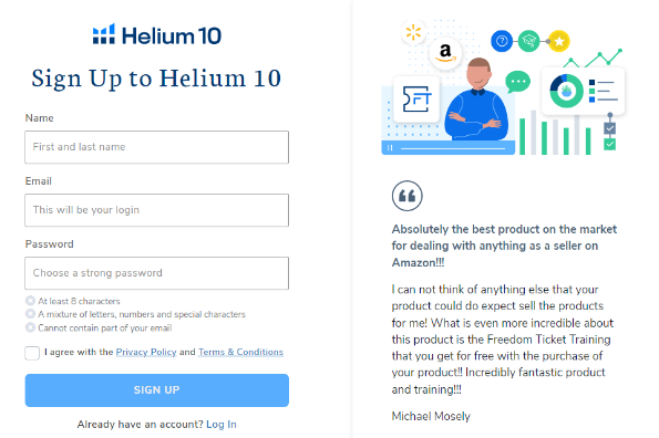 Create A New Helium 10 Account Create A New Helium 10 Account
